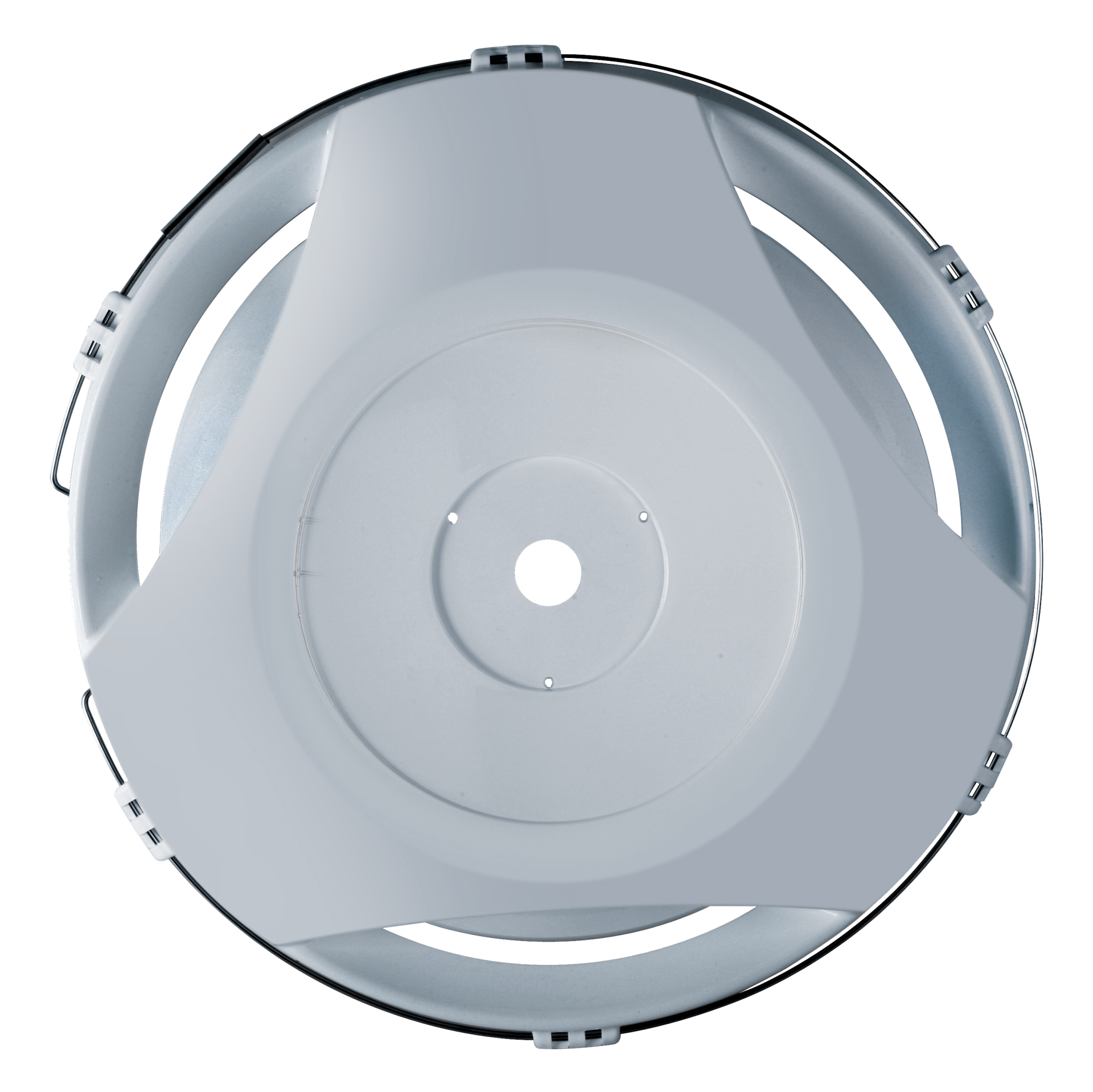 Front Wheel Cover Plastic Domed Gray 17.5
