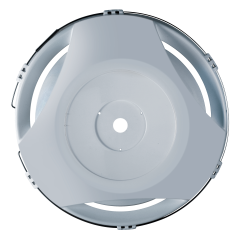 Front Wheel Cover Plastic Domed Gray 17.5