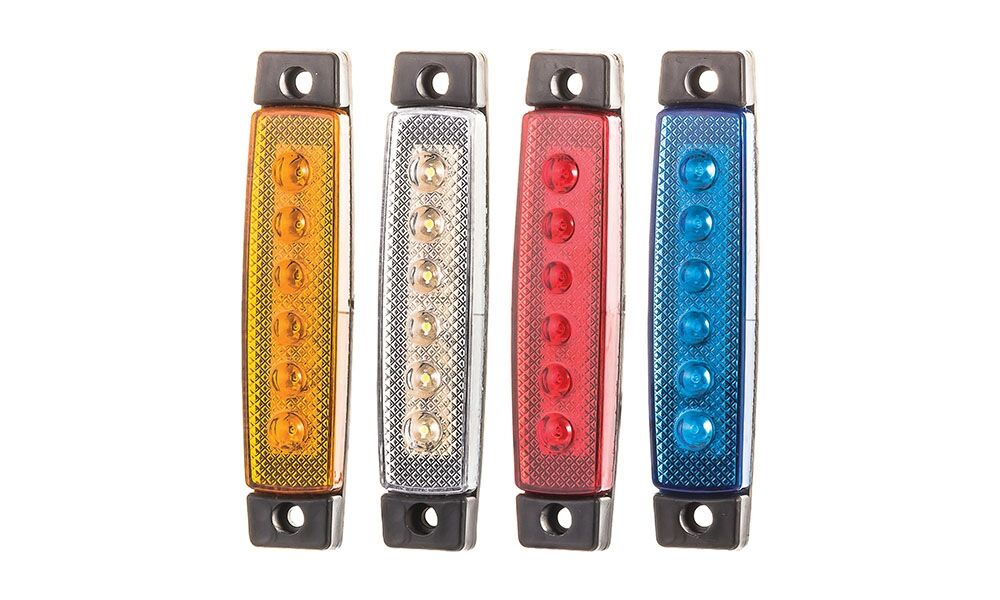White Marker Lamp Thin 6 Led Travego