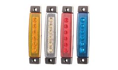 White Marker Lamp Thin 6 Led Travego