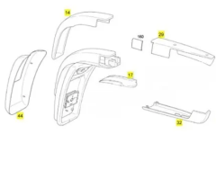Setra 400 Left Mirror Arm Ornament Set